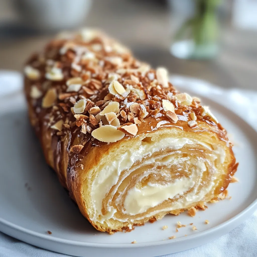 Ein weißer Teller mit einem Kuchen, der mit Nüssen und Zucker bestreut ist.