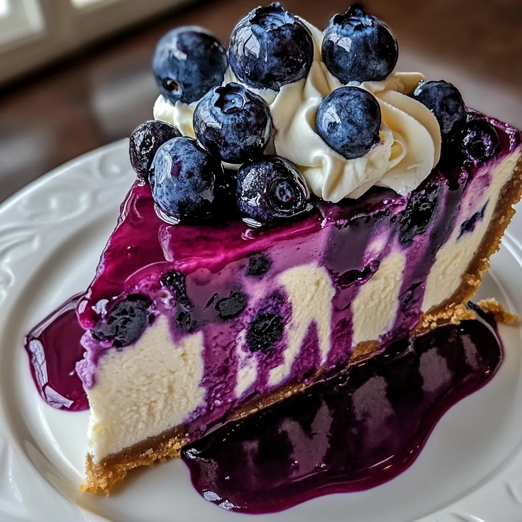 Eine Schokoladencake mit Blaubeeren und Vanillecreme auf einem weißen Teller.
