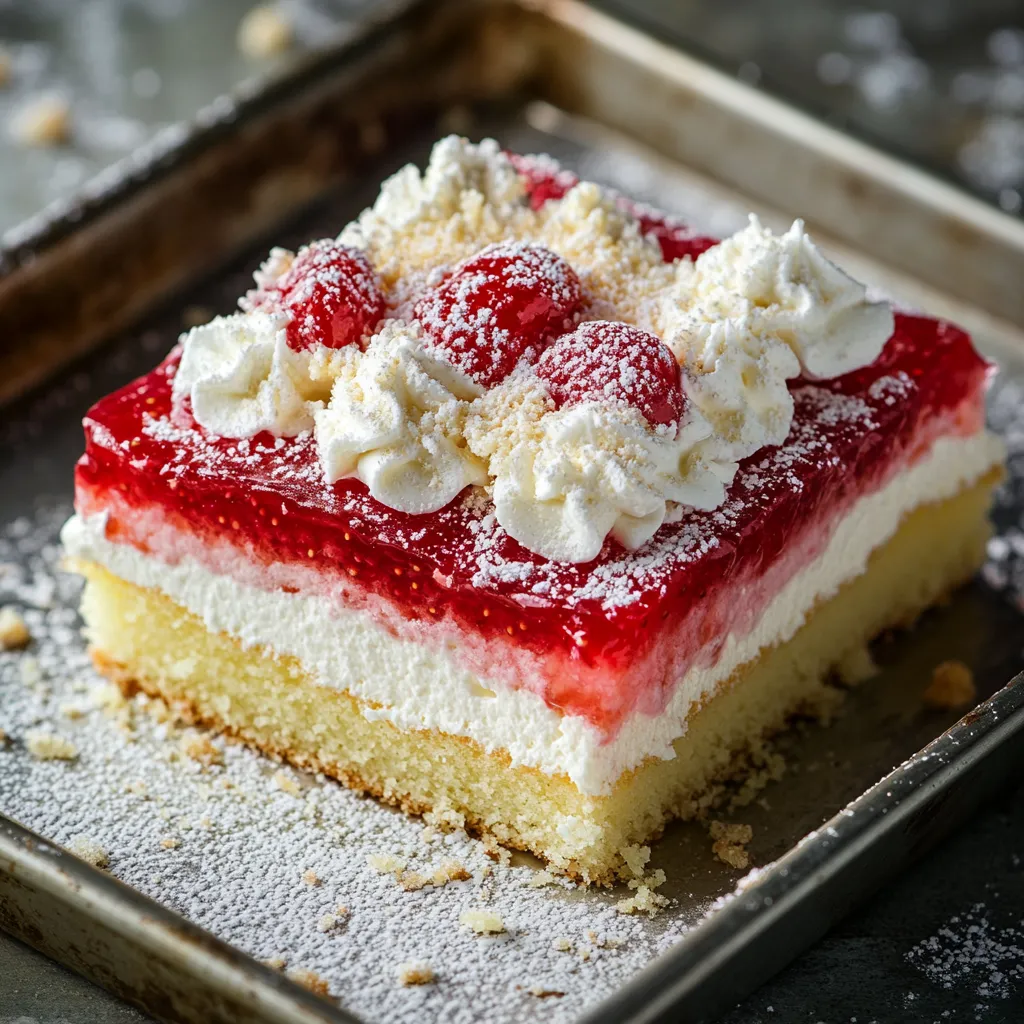 Eine Strawberry-Kuchenplatte mit Strawberries und Schaumkäse auf einem Teller.