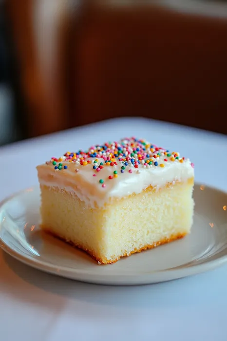 Ein weißer Cake mit einer Schicht aus Schokolade und Schokoladenglasur auf einem weißen Teller.