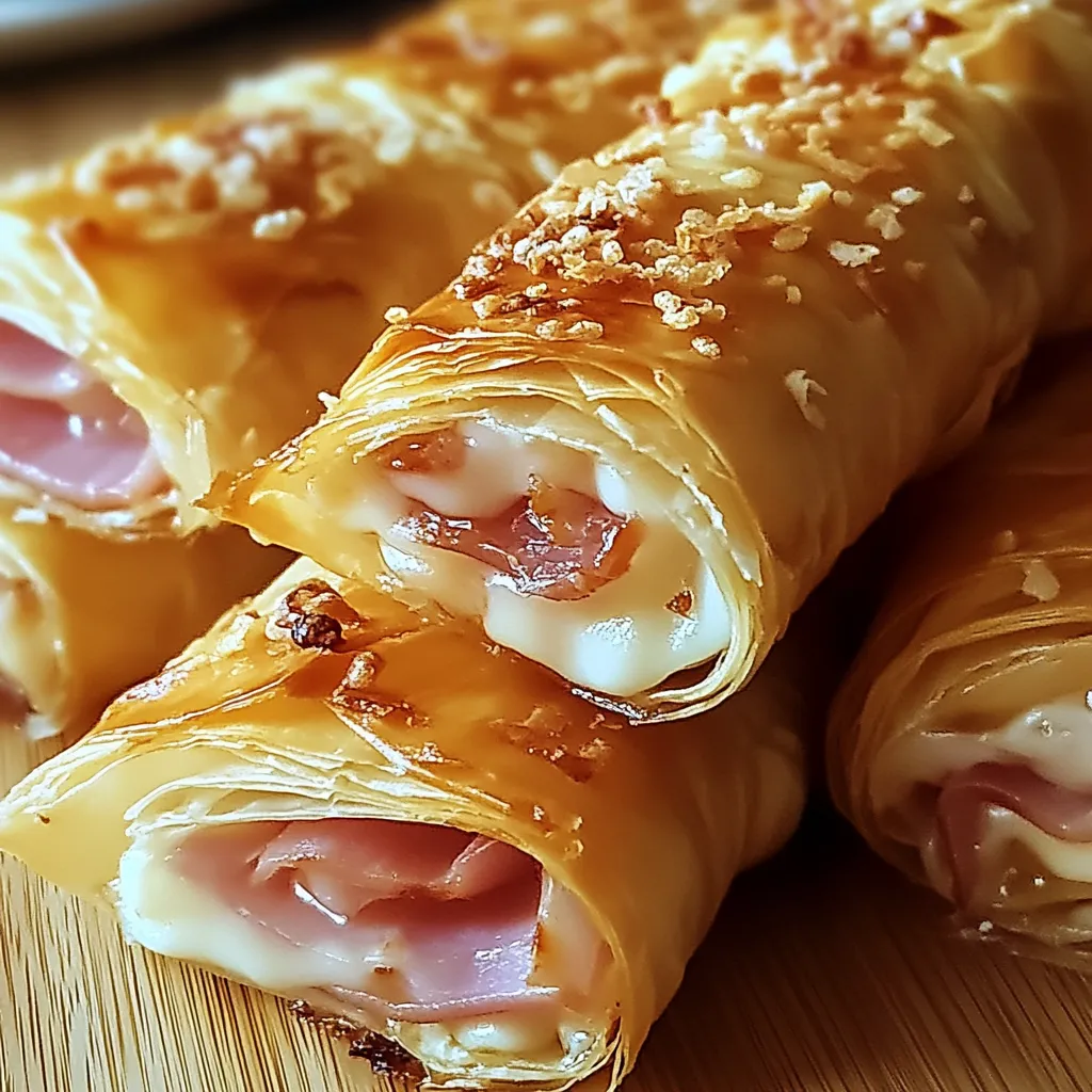 Eine Schicht aus Bacon und Käse auf einer Scheibe.