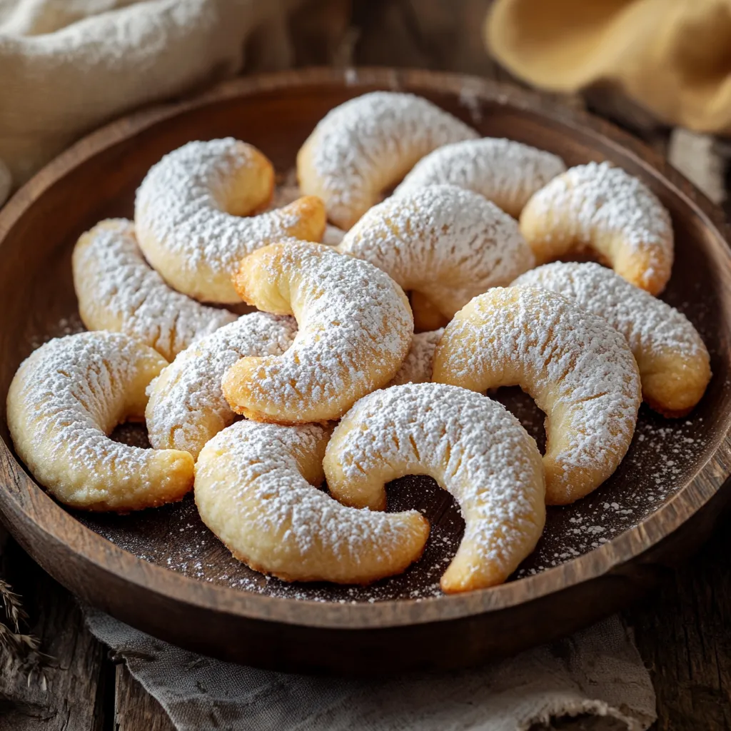 Ein Holzplatter mit einer Schüssel voller weißer, süßer, glatter Donuts.