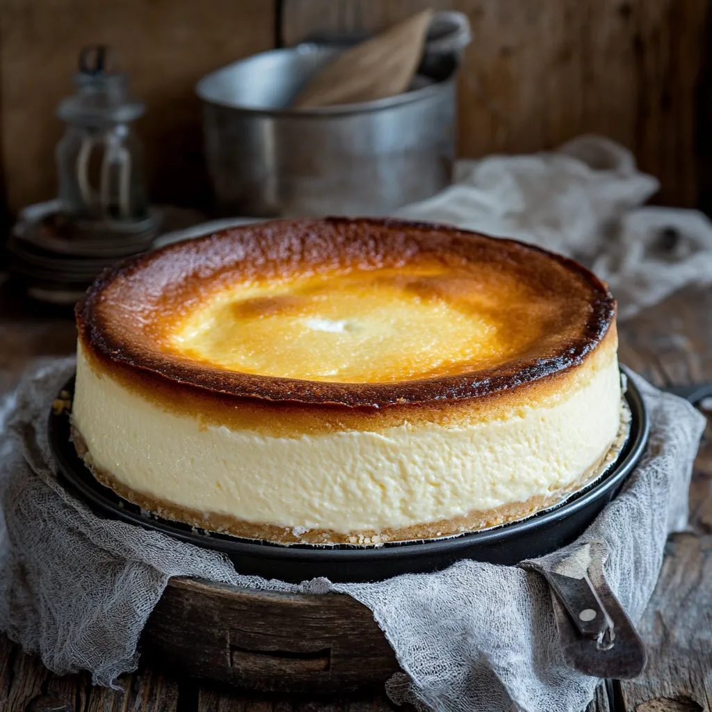 Eine süße, weiche, cremige Kuchenart mit einer runden Form und einer Schicht aus Vanille-Creme.
