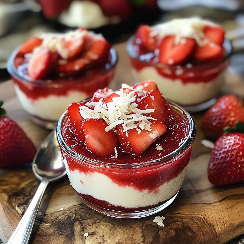 Eine Schüssel mit Strawberry-Whipped Cream.
