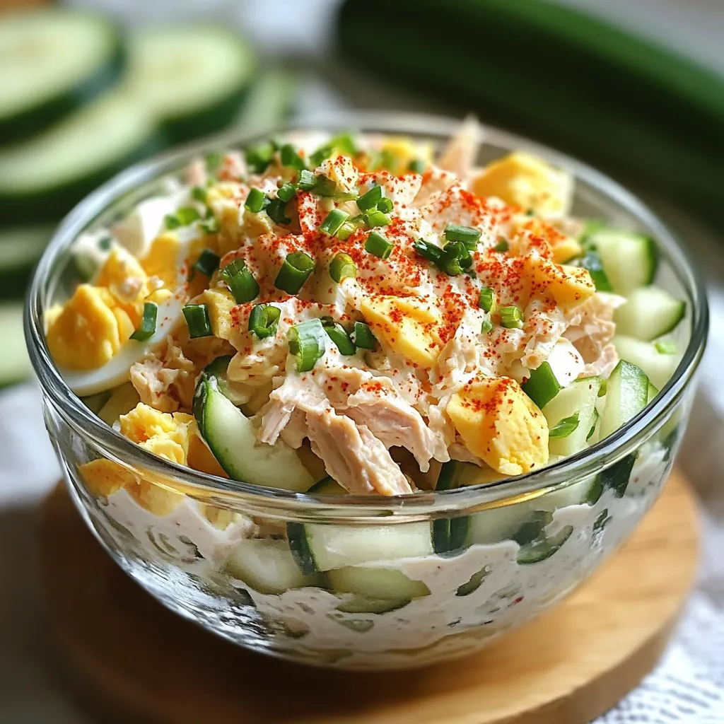 Ein Glas mit einer Mischung aus Zwiebeln, Käse, Ei, Gemüse und Salat.