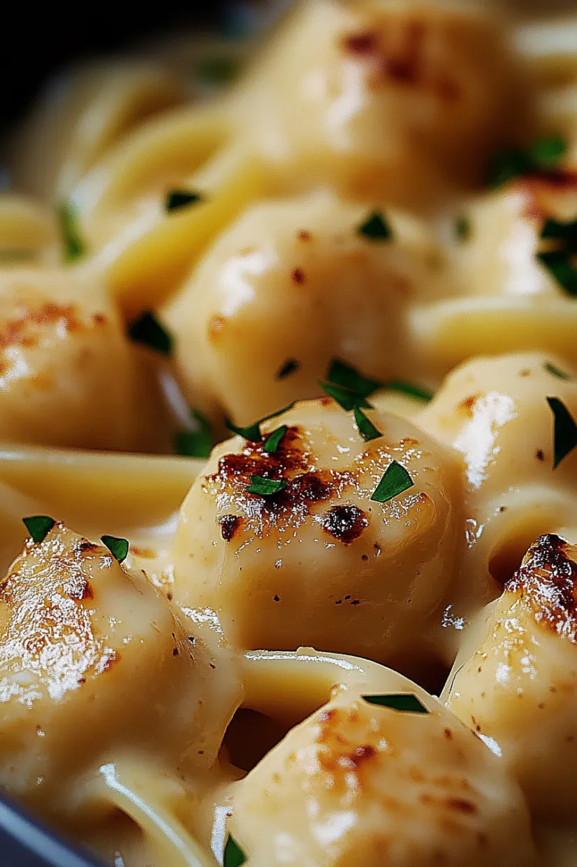 Eine Schüssel mit Pasta und Zwiebeln.