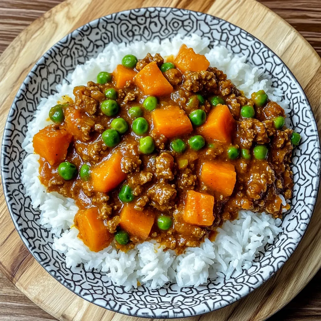 Ein Plate mit Rice und Meat auf einem Tisch.