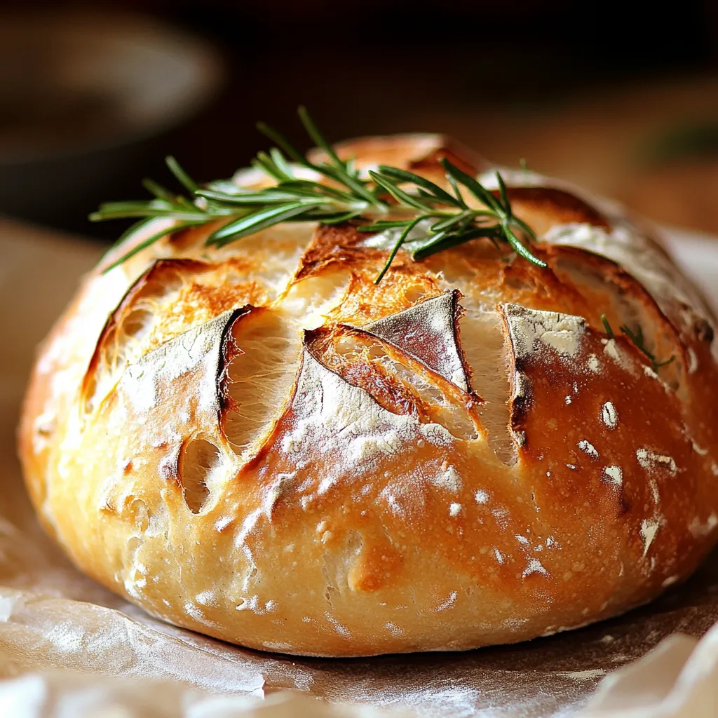 Ein Baguette mit Kräutern darauf.