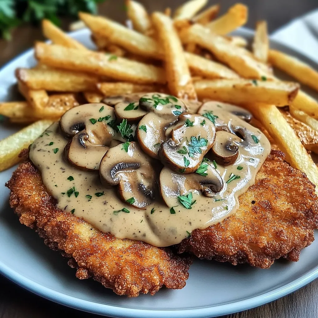Ein Plate mit einer Portion von Mushrooms, die mit Sauce und Ketchup garniert sind.