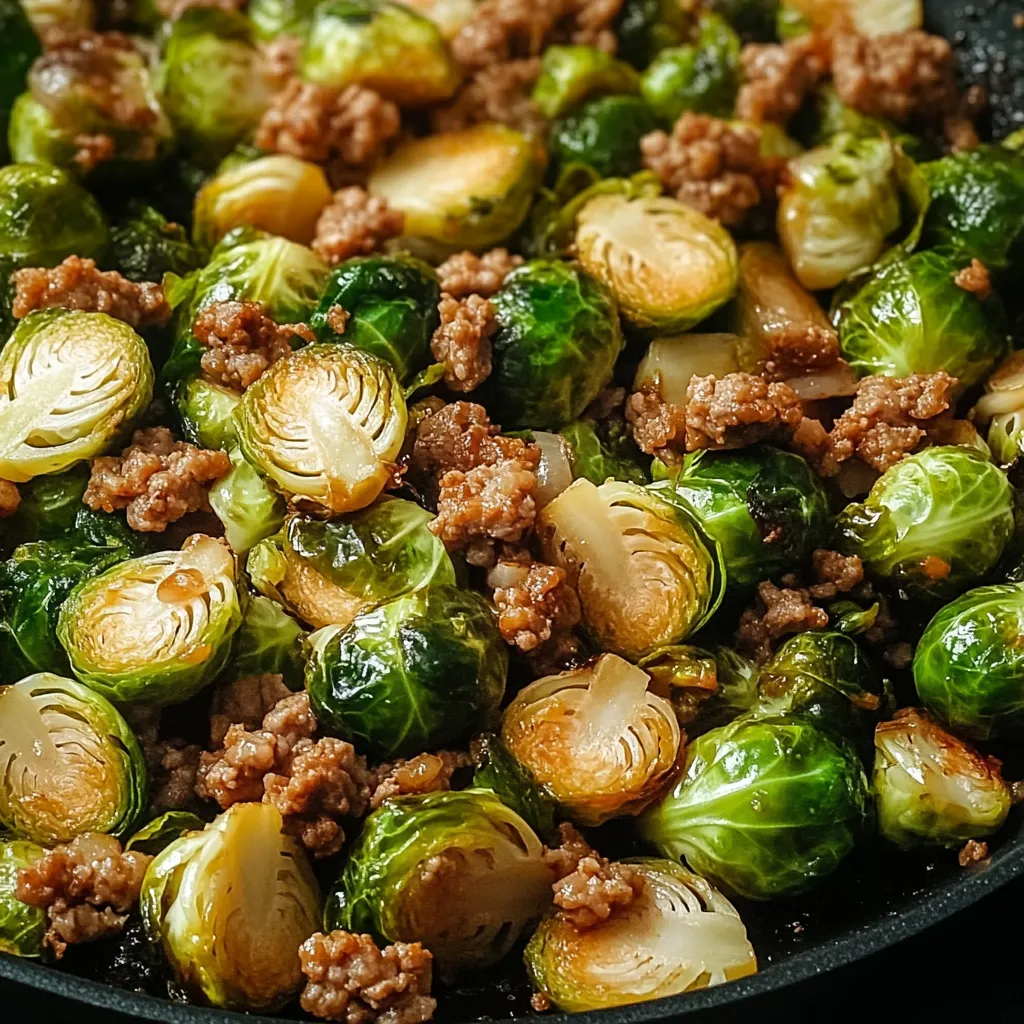 Ein Bild von einer Mischung aus Fleisch, Zwiebeln und Brühe, die in einem Topf oder einer Pfanne zubereitet wird.