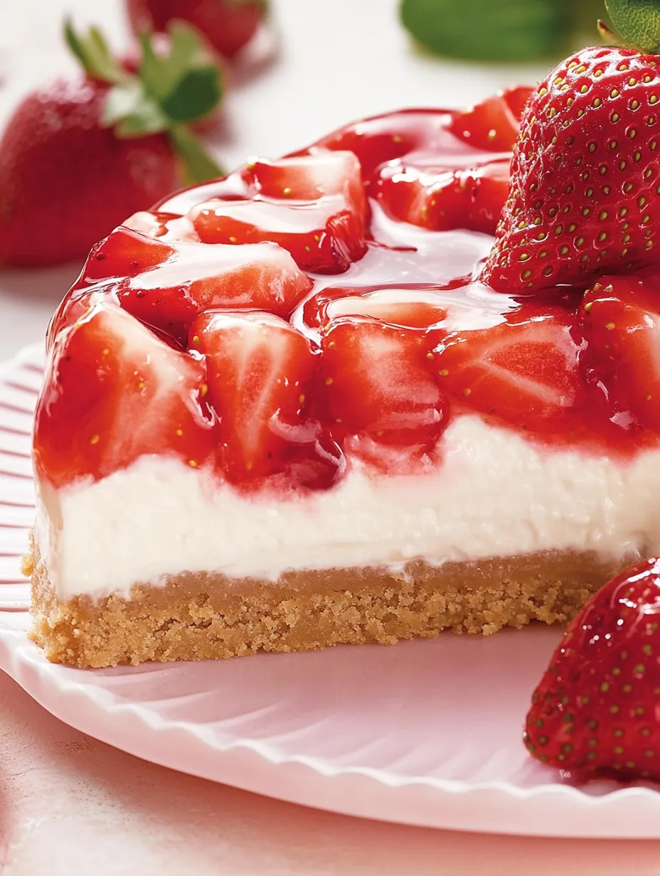 Eine Strawberry-Kuche mit Strawberries und Cream.