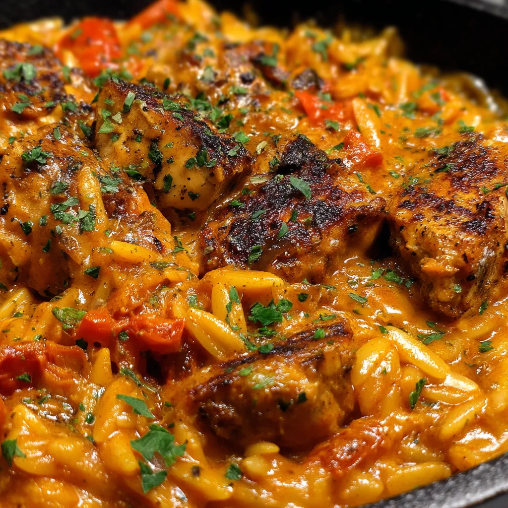 A pan of food with a spoon in it.