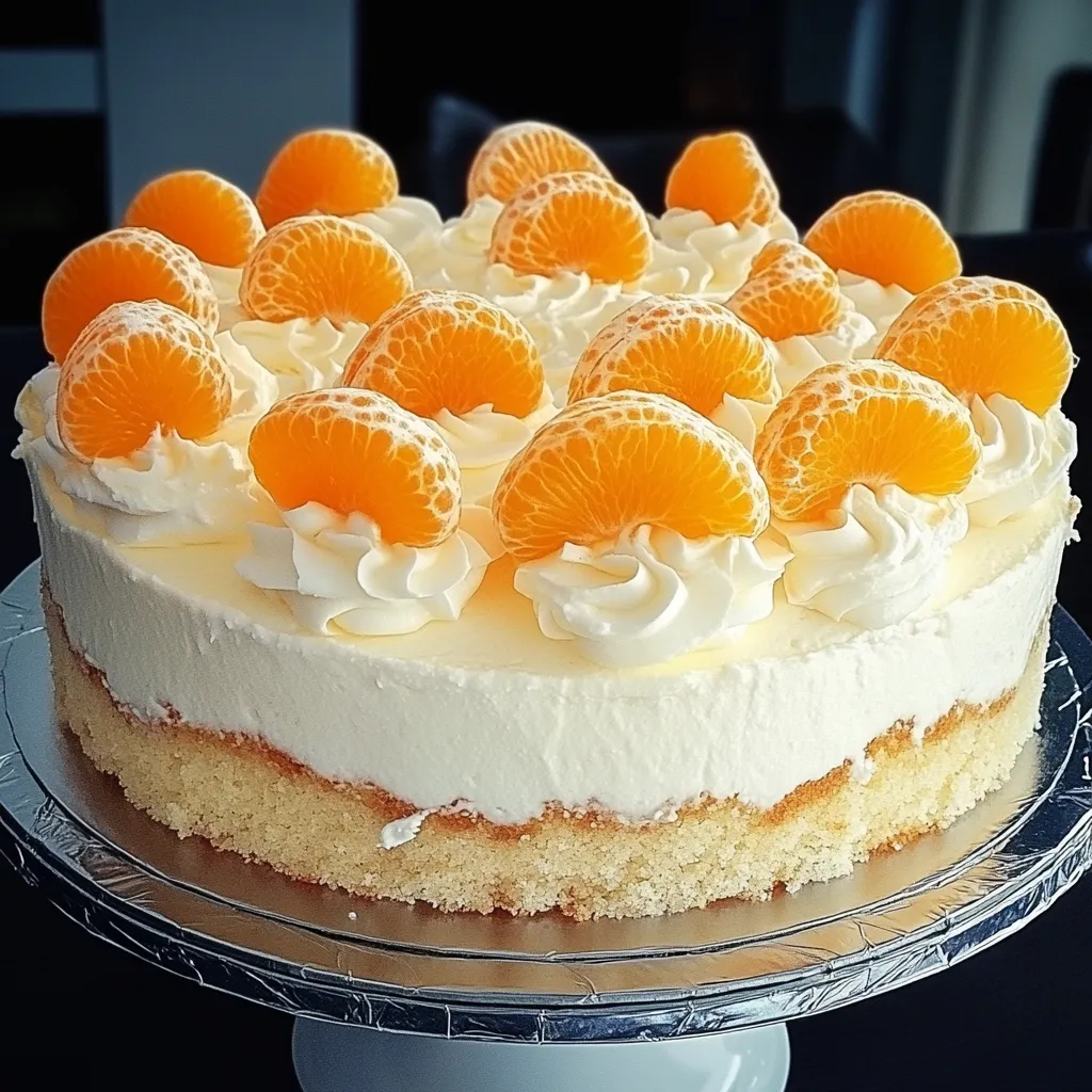 Eine Schokoladenkuche mit orangen Zitronen und Vanillecreme.