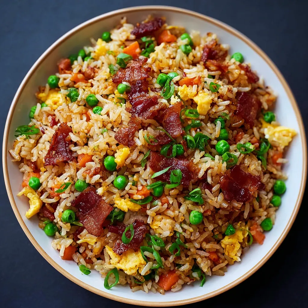 Ein Bohneneisbein mit Rice und Bacon.