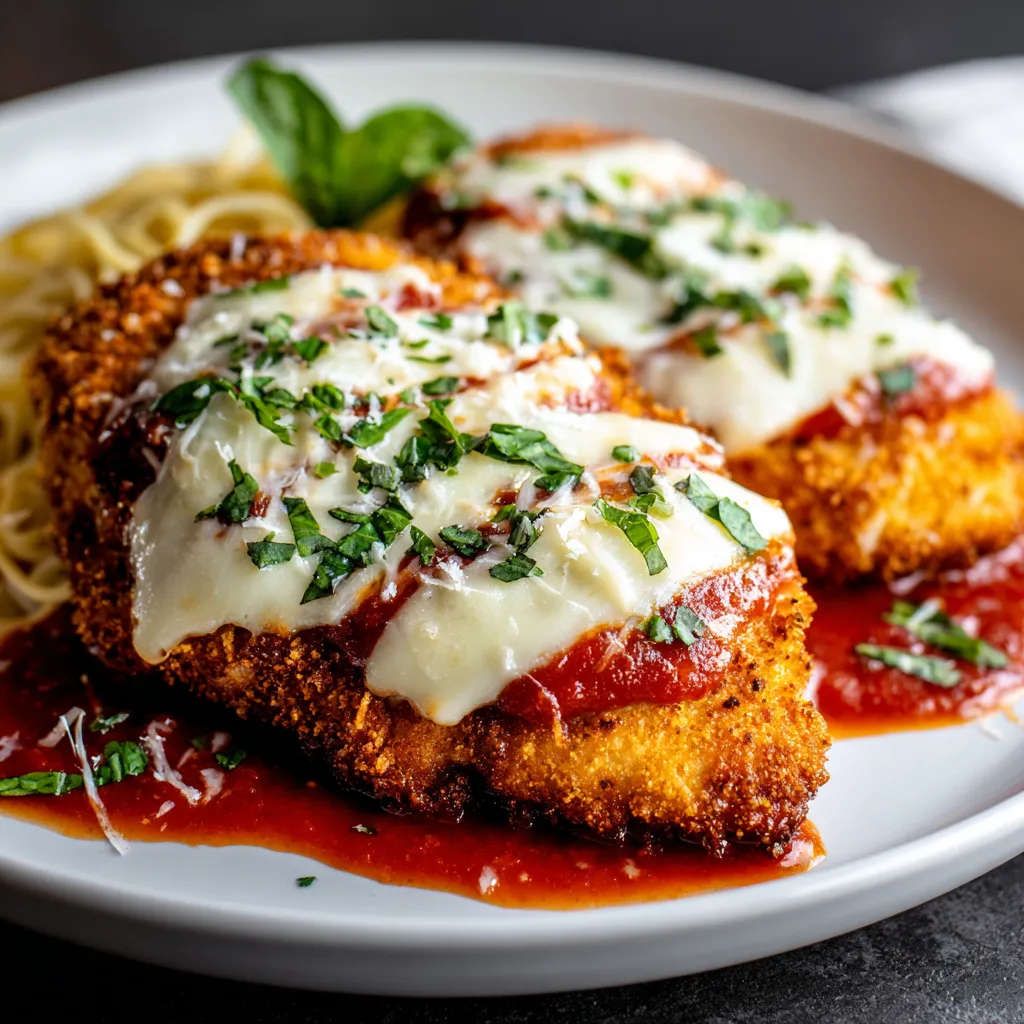 Ein Plate mit frisch zubereiteten Chicken-Käse-Pizzas, die mit Spinat und Tomaten garniert sind.