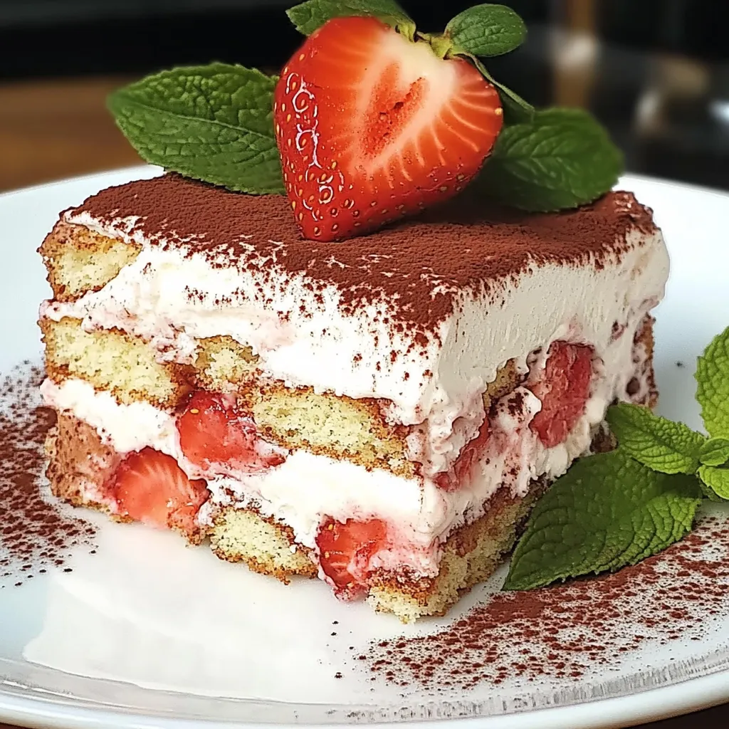 Eine Schokoladencake mit Strawberries auf einem weißen Teller.