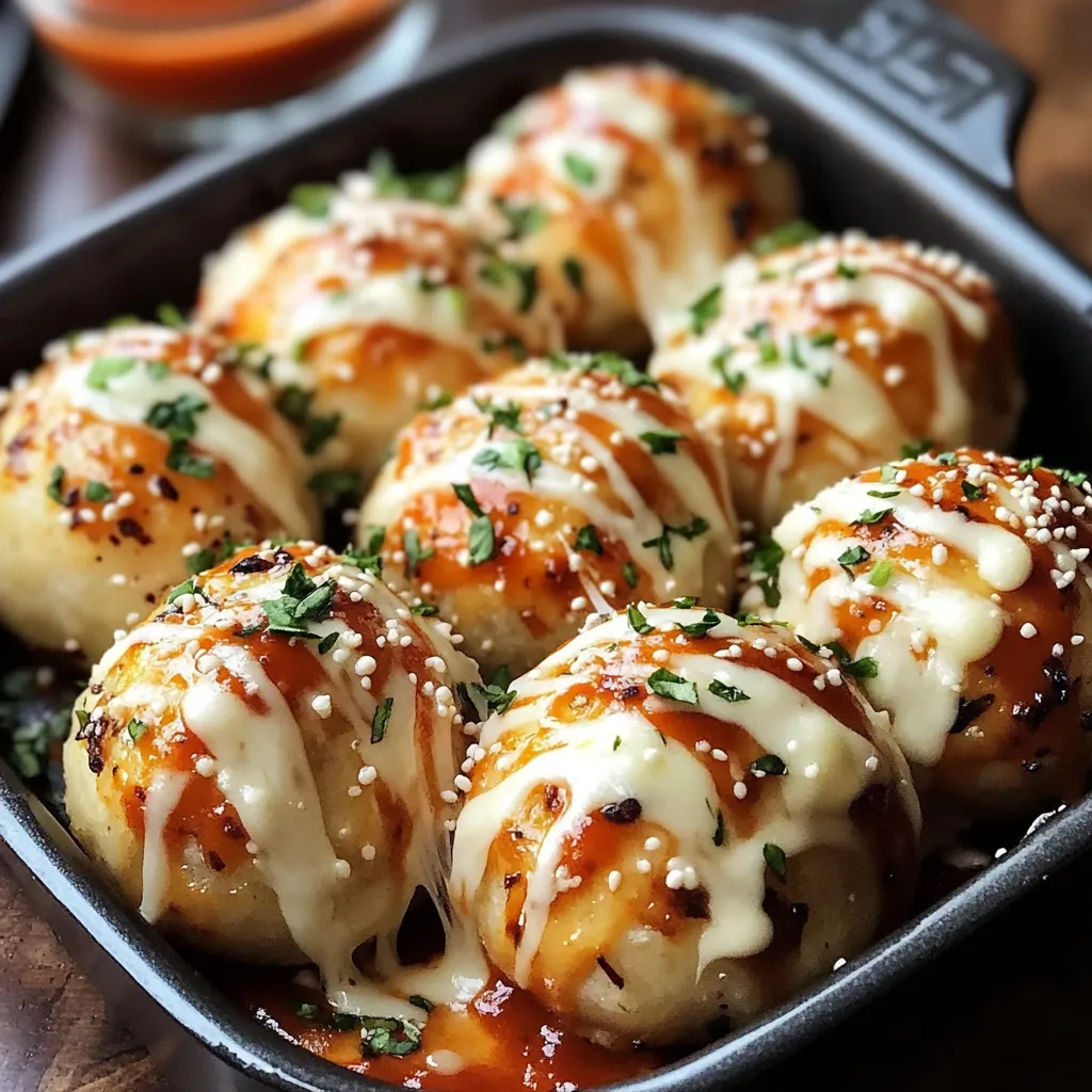 Ein Schälchen mit Sauce und Zwiebeln.