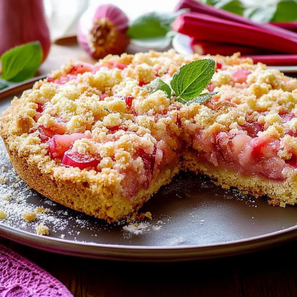 Eine Tafel mit einem Stück Kuchen, der mit Strawberries und Zitrone garniert ist.