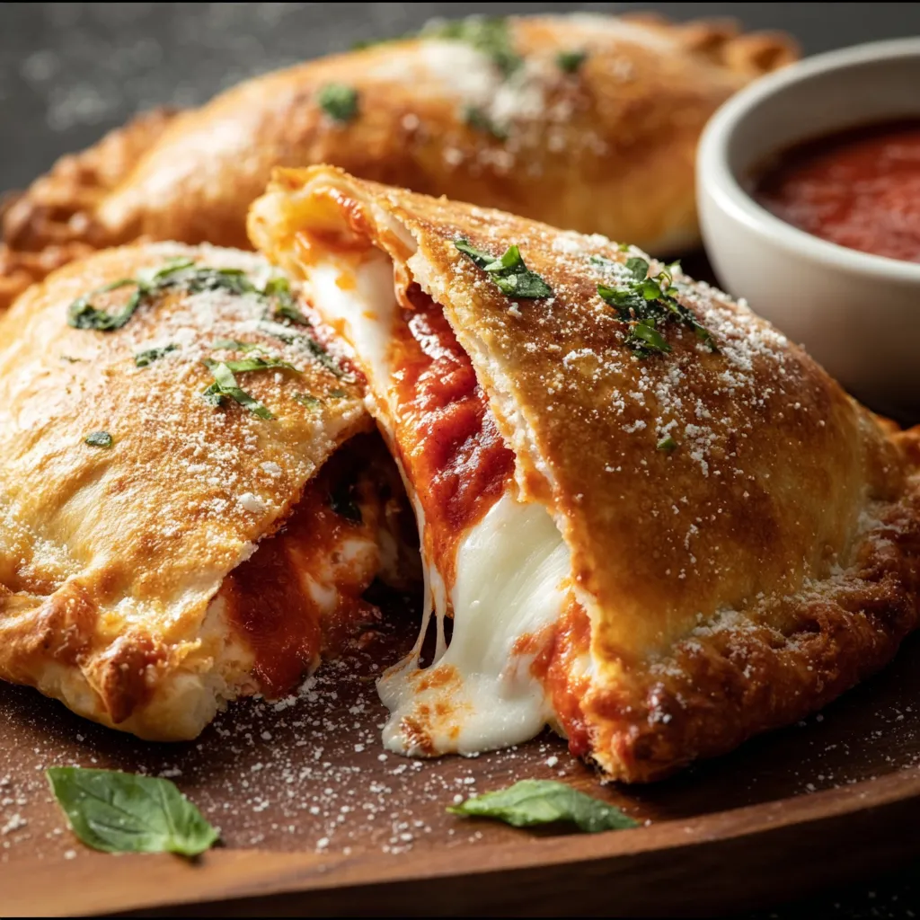 Ein paar Sandwiches mit Tomaten und Mozzarella auf einem Tisch.