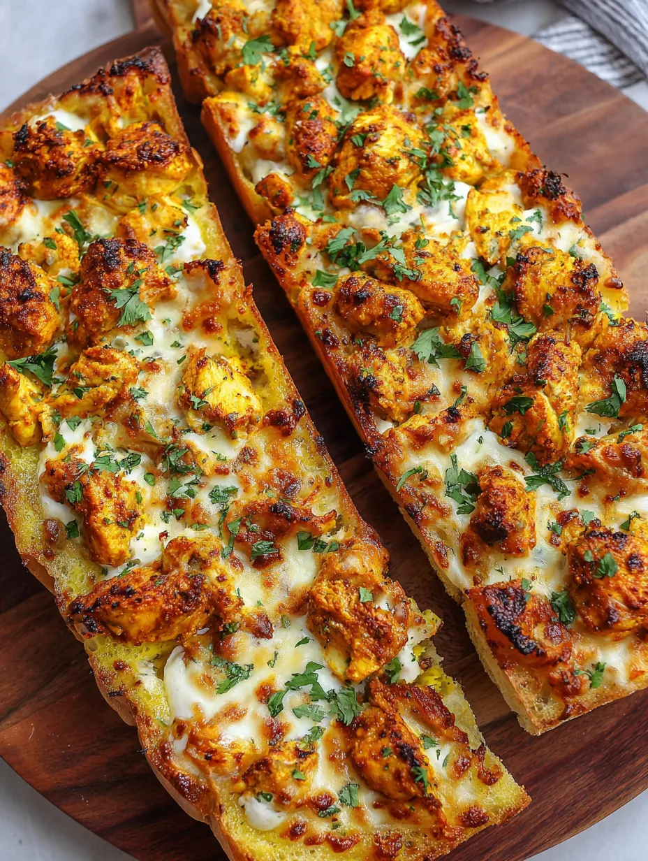 Zwei Scheiben Toast mit Käse und Zwiebeln auf einem Tisch.