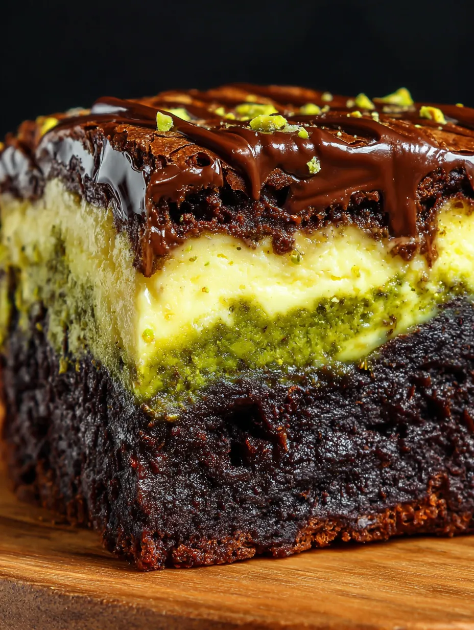 Eine Schokoladencake mit Schokoladenglasur und Schokoladengarnelen auf einem Holzblock.