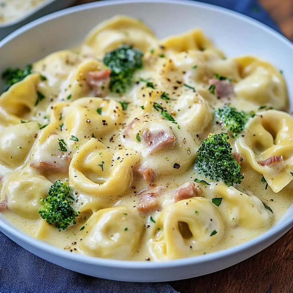 Tortellini Auflauf in cremiger Sahne Sauce – schnelle Käse Ofen-Tortellini.