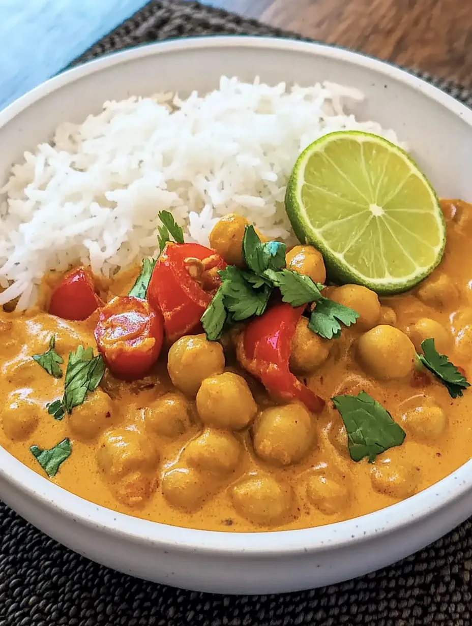 Ein weißer Teller mit einer Mischung aus Kichererbsen, Rice und Tomaten.