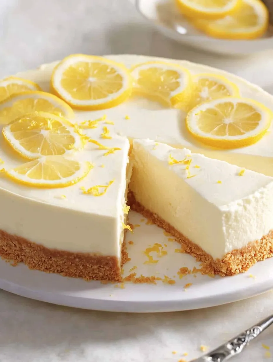 Ein Frischkäse-Kuchen ohne Backen auf einem weißen Teller.
