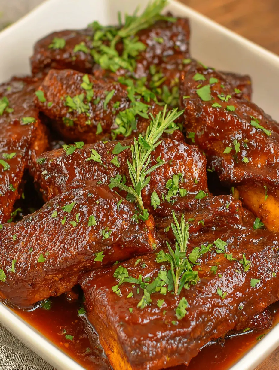 Eine Schüssel mit braunem Fleisch, das mit Zwiebeln und Basilikum garniert ist.