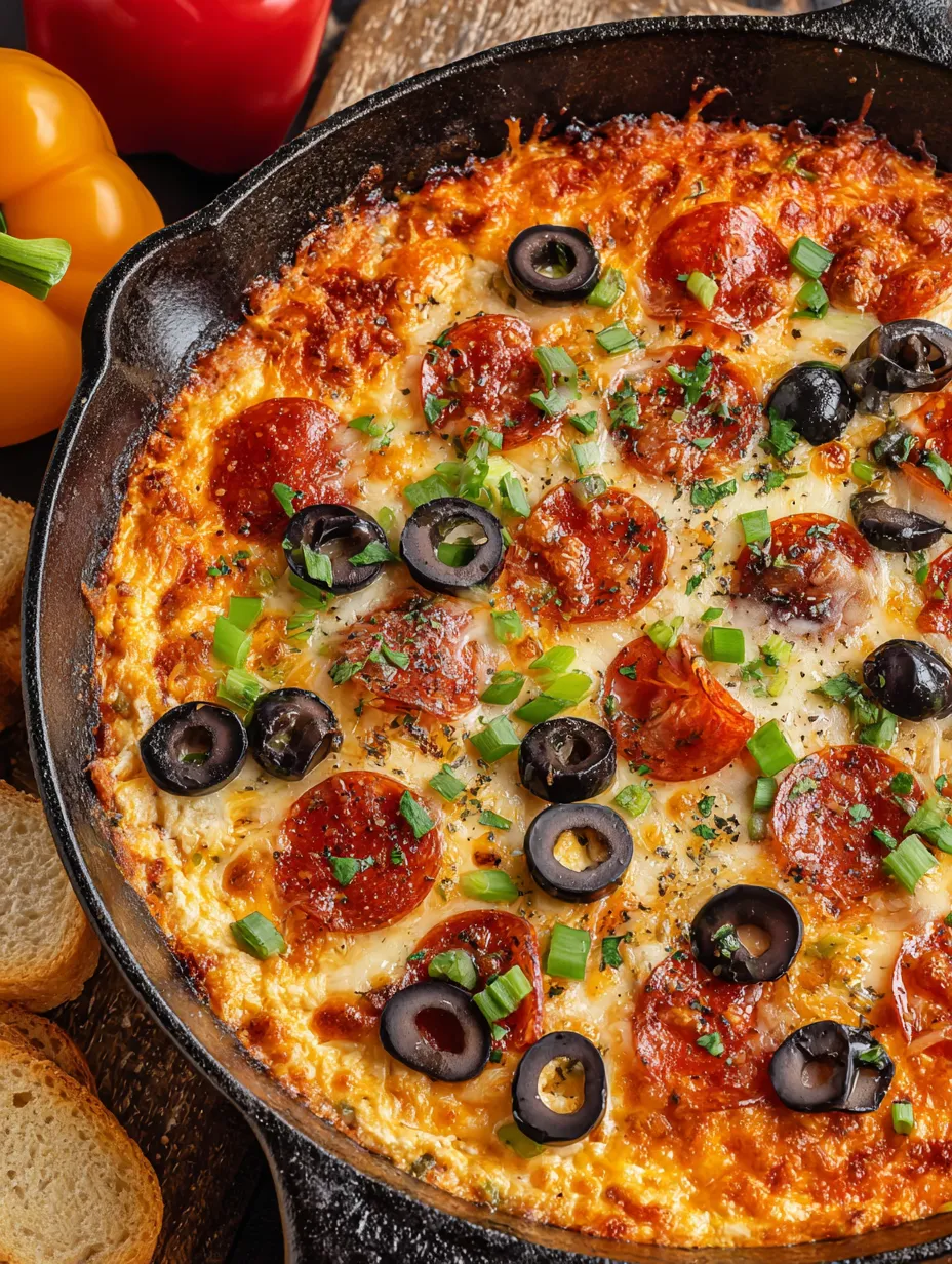 Eine Schüssel mit einer Pizza, die mit Oliven, Tomaten, Basilikum und Zwiebeln garniert ist.
