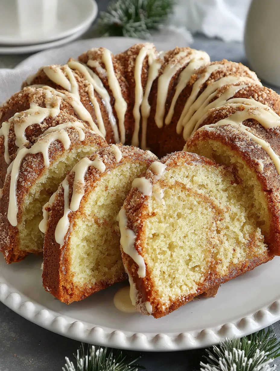 Ein weißer Teller mit einer Kugel von Kuchen, der mit Zucker und Schokoladenglasur bedeckt ist.