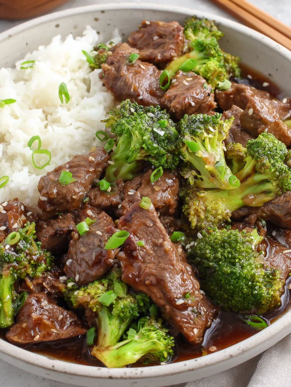 Ein Bild von einer Schüssel mit Rice und Beef in einer Soße.