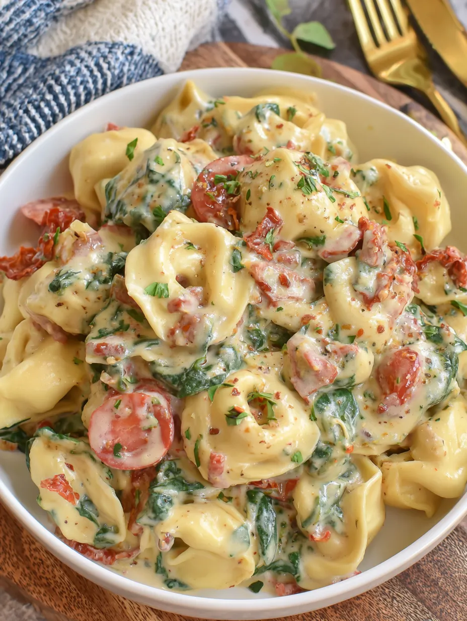 Ein weißer Teller mit Pasta, Tomaten, Zwiebeln und Käse.