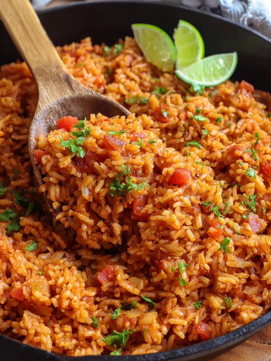 Ein Blick auf eine Schüssel mit Rice und Tomaten.