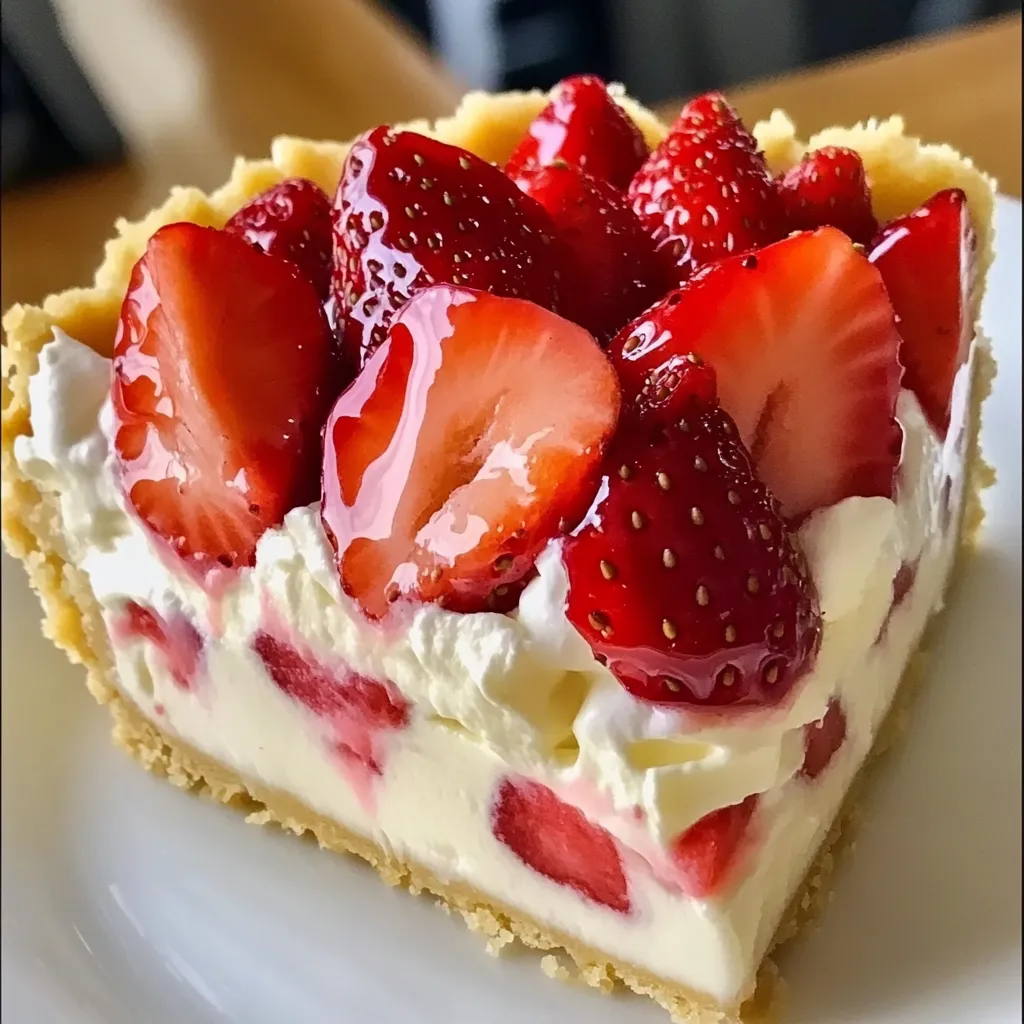 Ein Stück Käse mit Strawberries auf einem Platter.