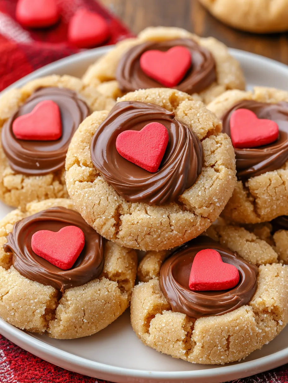 Ein weißer Teller mit einer Platte mit Schokoladen-Heart-Cookies darauf.