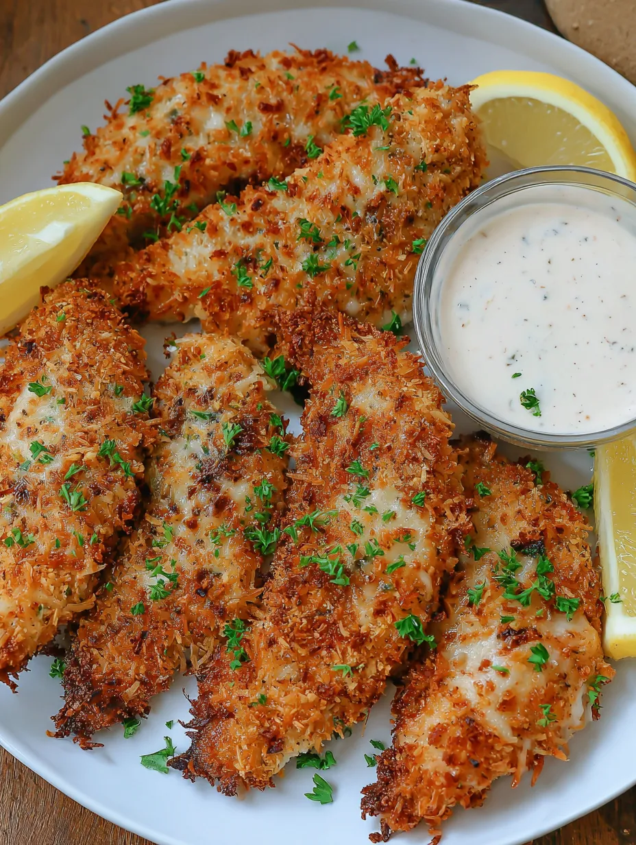 Eine Platte mit frisch zubereiteten Fischstücken, die mit Zwiebeln und Knoblauch garniert sind.