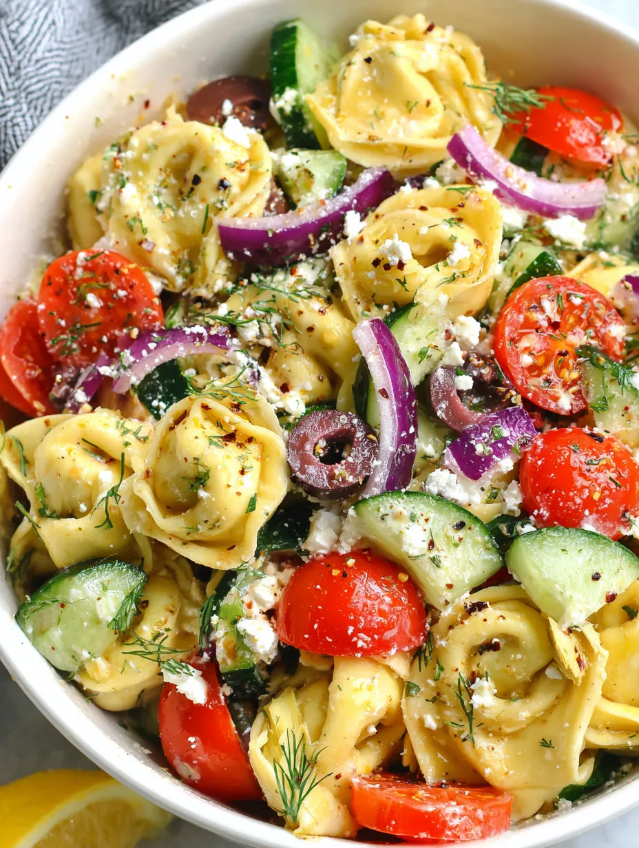 Ein weißer Becher mit einer Mischung aus Pasta, Tomaten, Zucchini, Basilikum und Parmesan.