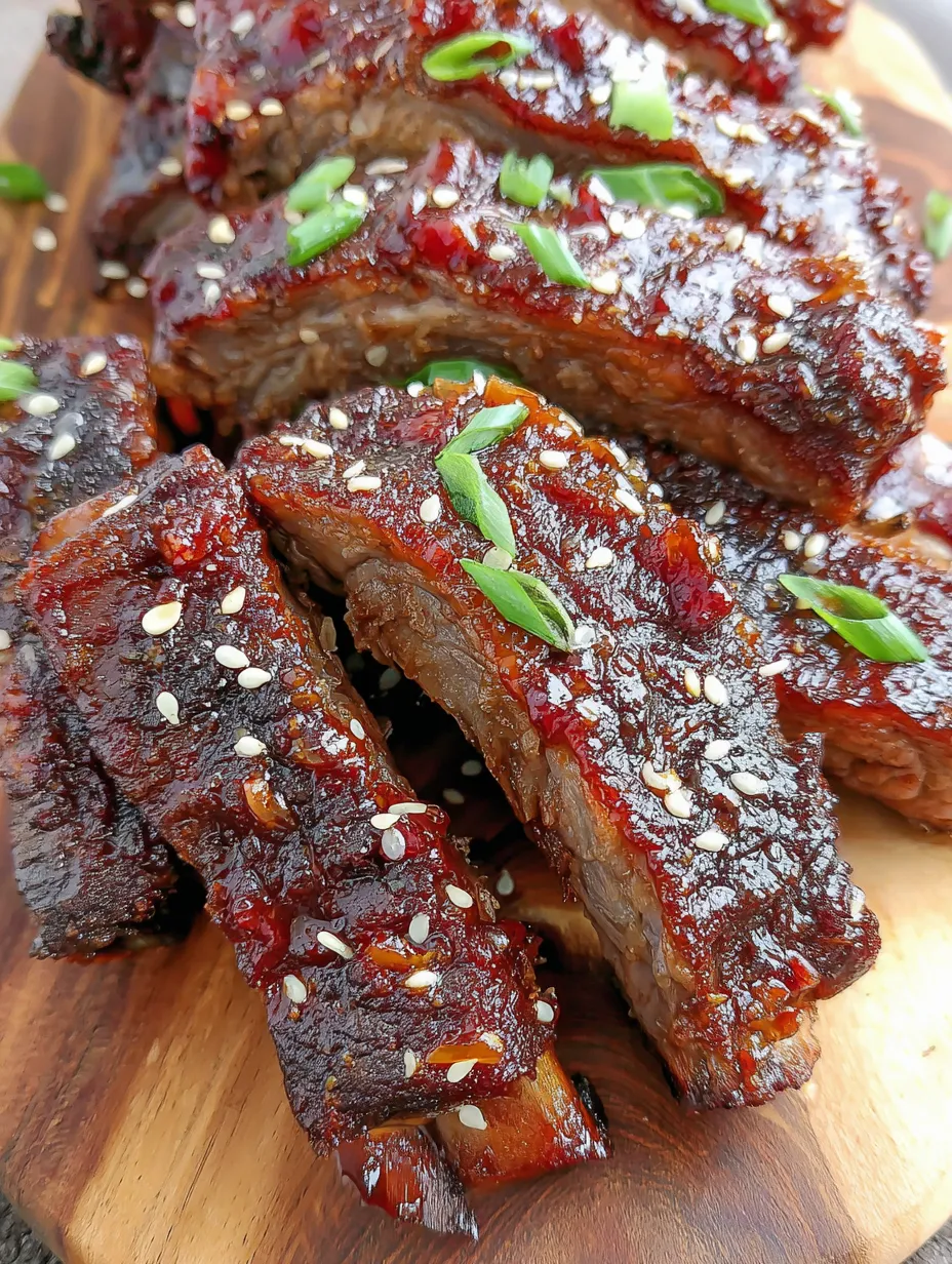 Eine Schüssel mit BBQ-Ham, die mit Sesam gesetzt ist.