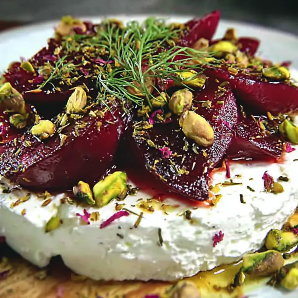 Eine Platte mit gesunden Gerichten wie Beeren, Mandeln und Nüssen.