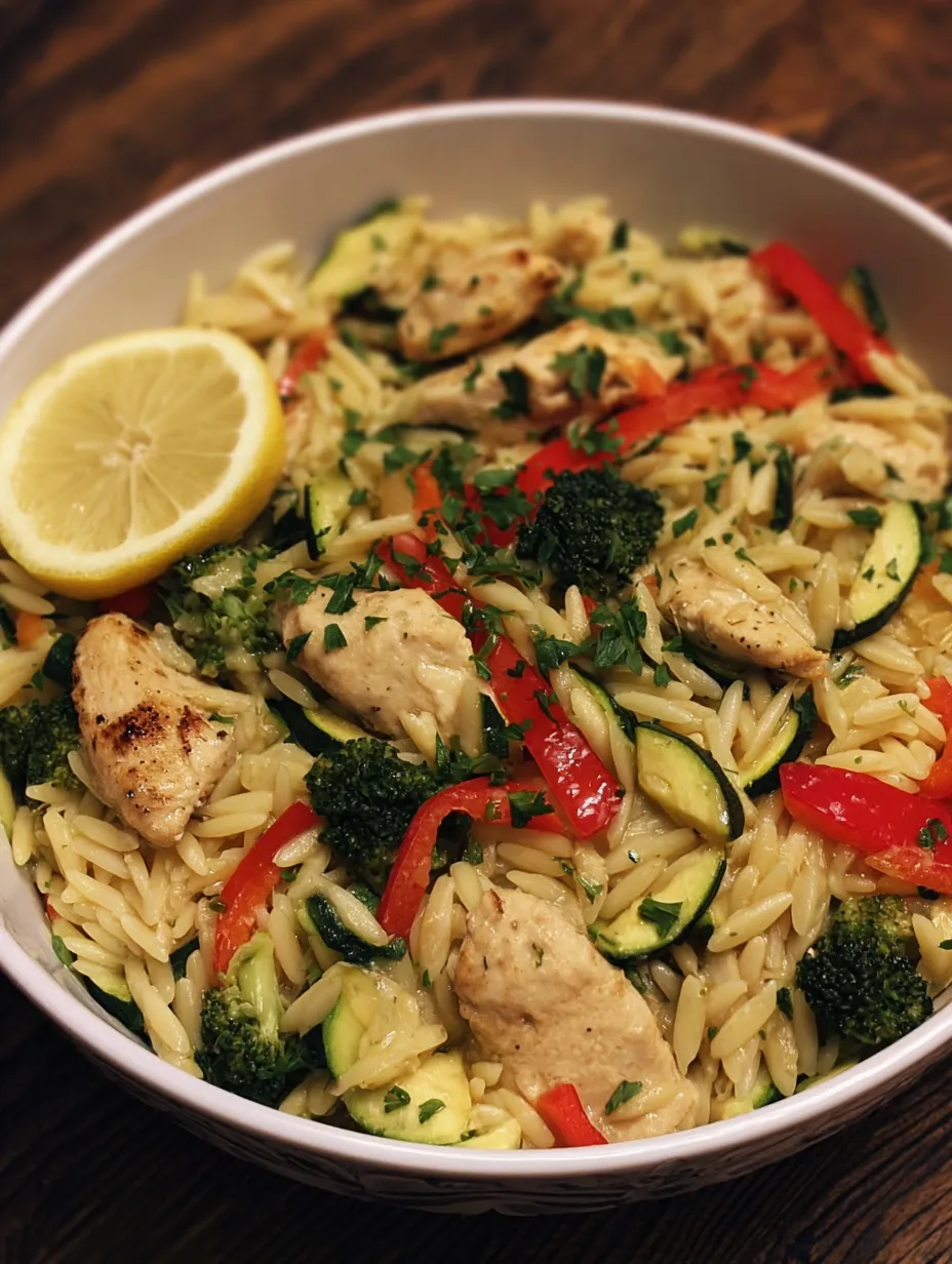 Ein weißer Teller mit einer Mischung aus Zwiebeln, Zucchini, Broccoli, Koriander und Rice.