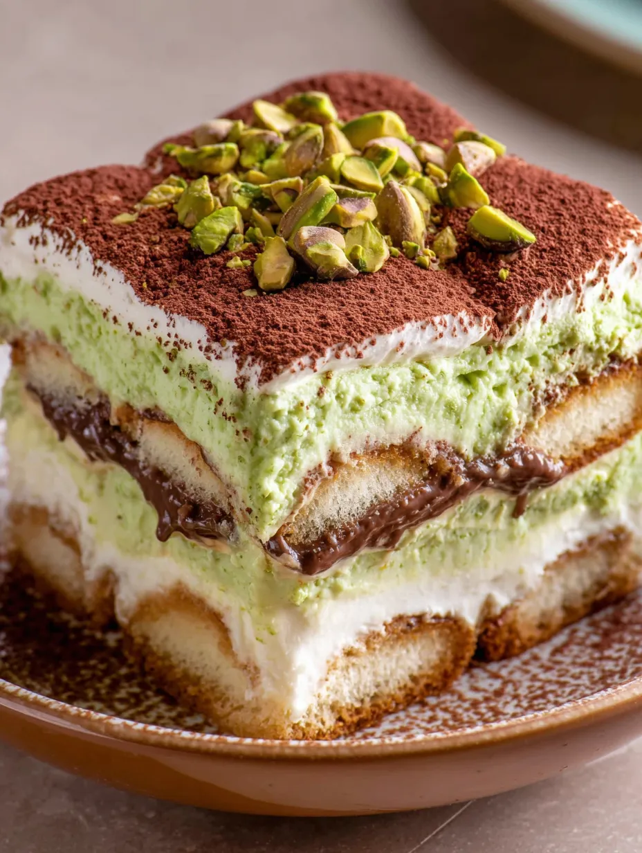 Eine Schokoladenkugel mit Nüssen auf einem Dessert.