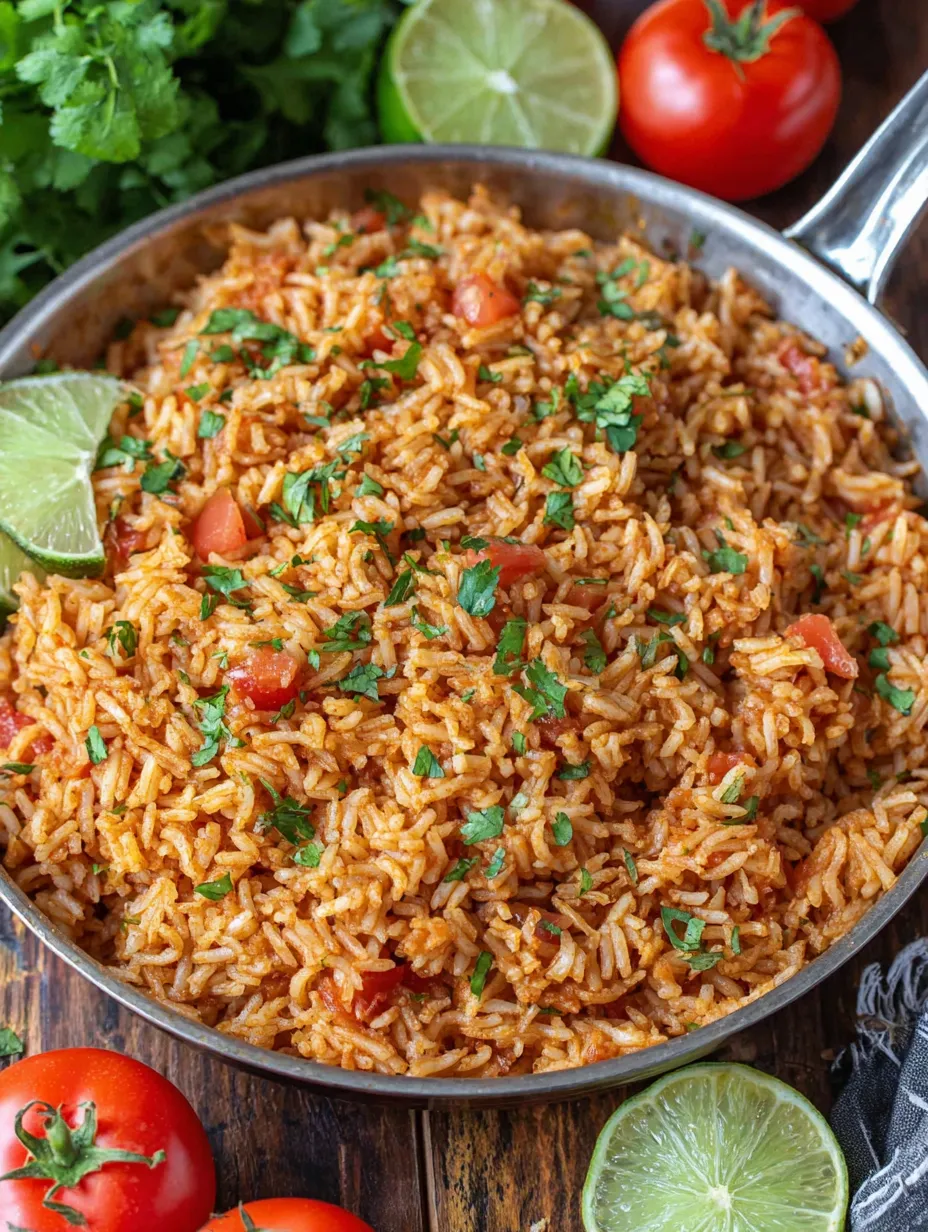 Ein Schüssel mit Rice und Tomaten.