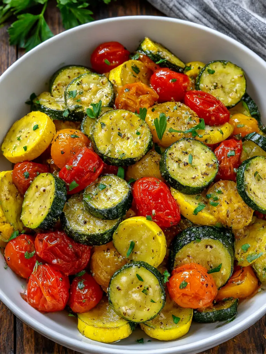 Eine Sch&uuml;ssel mit verschiedenen Gem&uuml;searten wie Zucchini, Tomaten, Paprika und Zwiebeln.