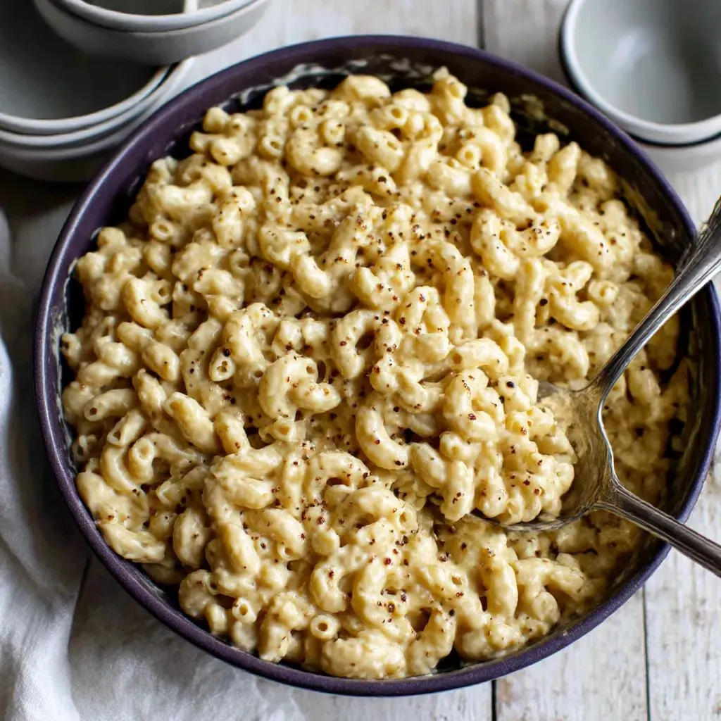 Ein Schalen mit Macaroni und Parmesan.