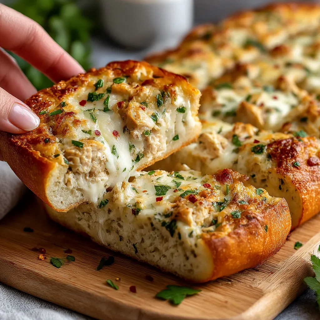 Eine Hand greift nach einem Stück Pizza, das auf einem Brett liegt.
