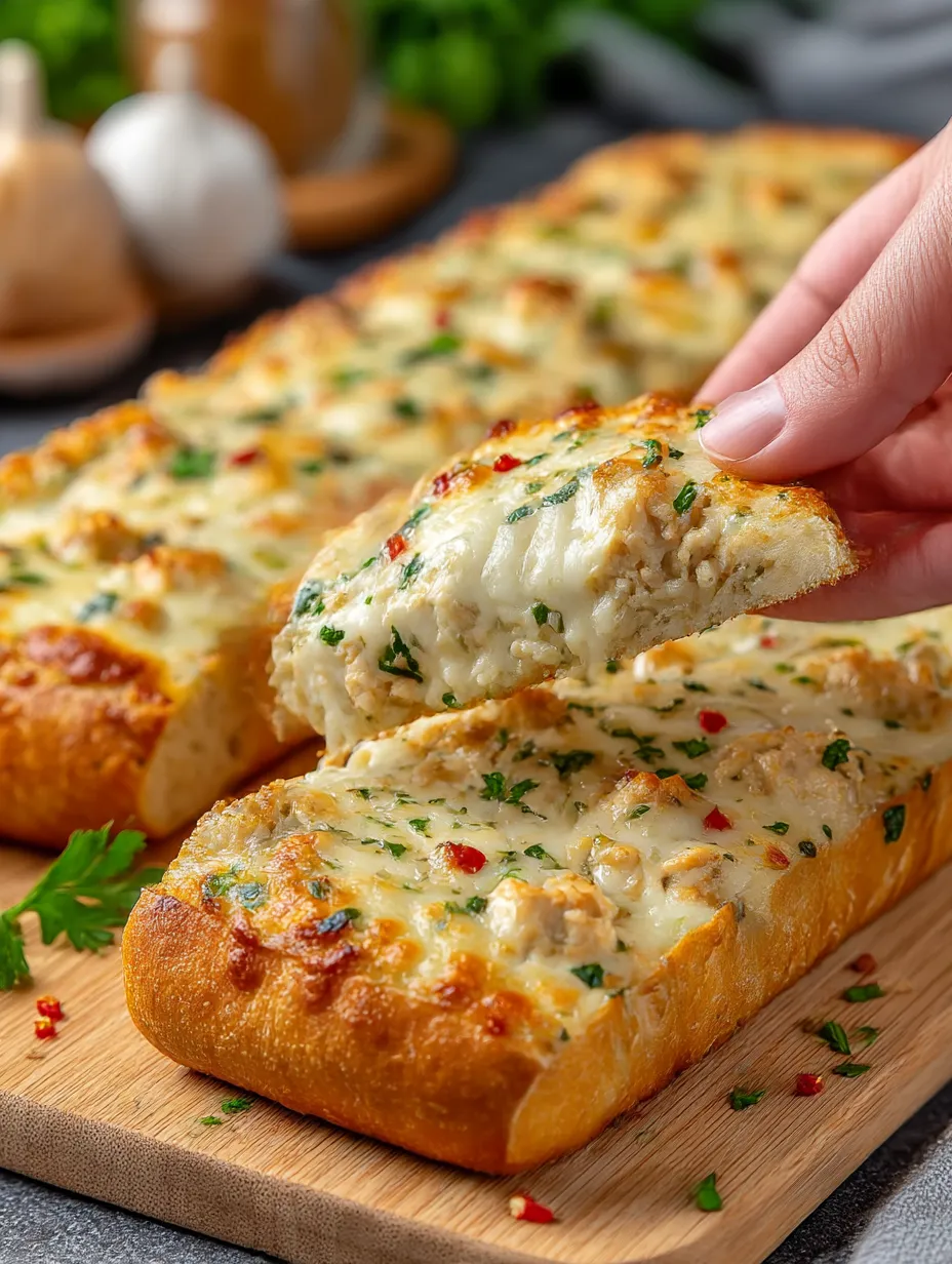 Eine Person hält eine Scheibe Käse-Pizza in den Händen und teilt sie in zwei gleich große Stücke.