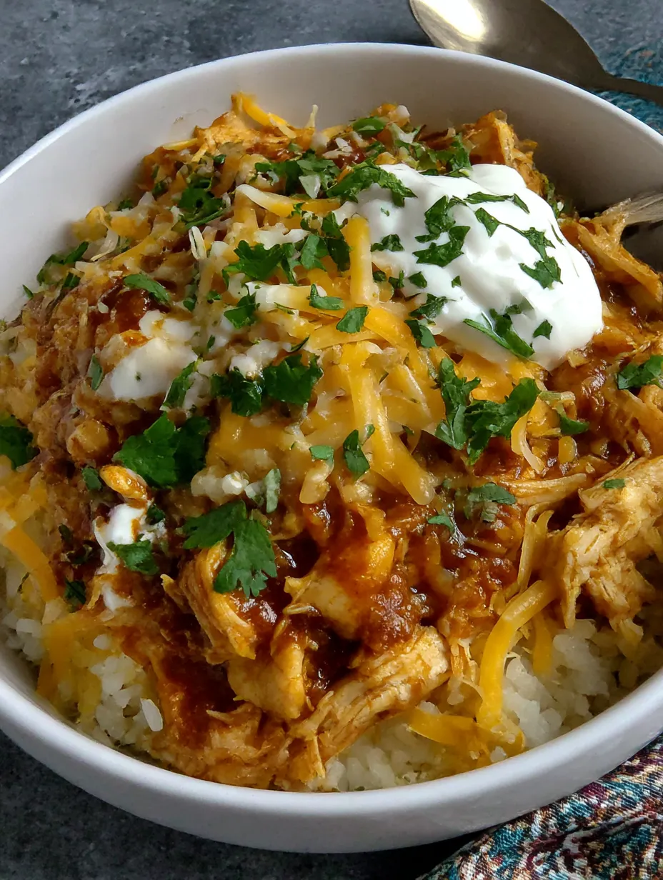 Ein Macro-freundlicher BBQ-Ranch-Huhn-Bowl mit 42g Protein.