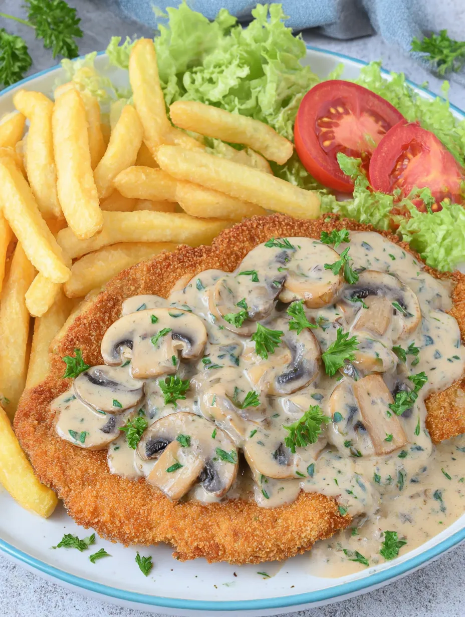 Ein Plate mit frisch zubereitetem Fleisch, Fries und Tomaten.