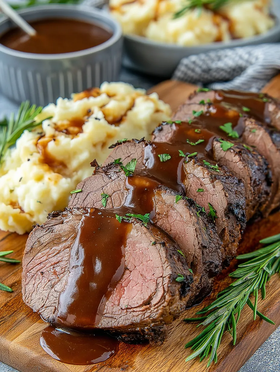 Ein gegrilltes Steak mit Sauce auf einem Teller.